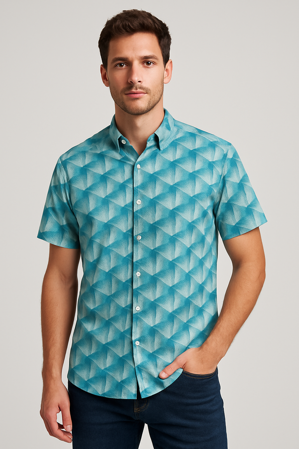 Blue printed Shirt