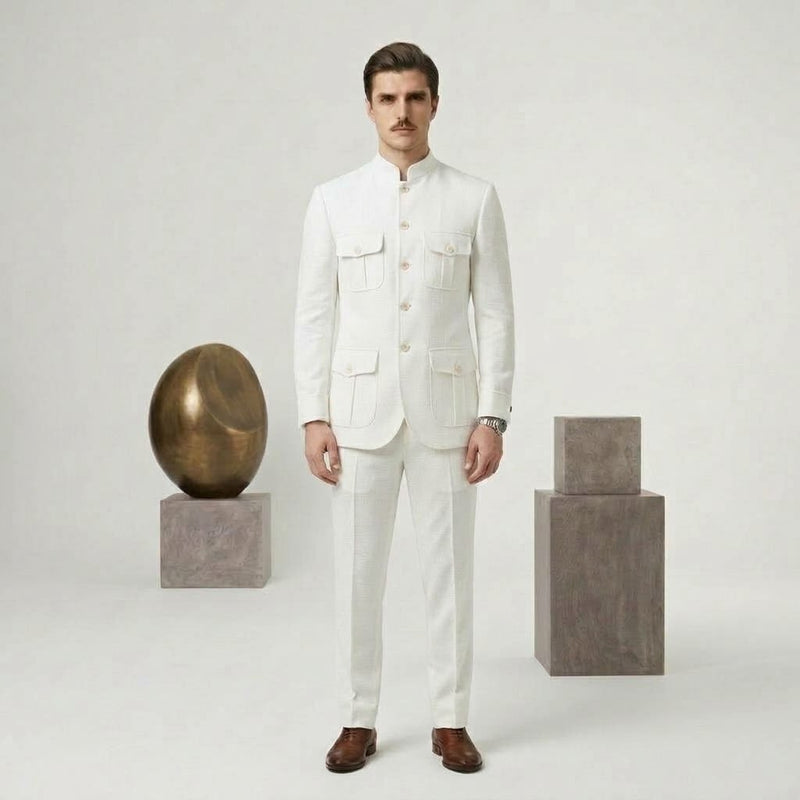 White TR Suiting Modern Suit