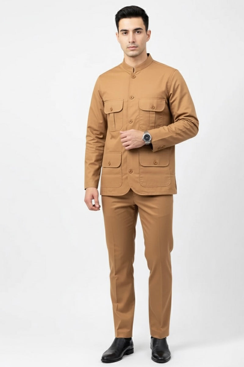 Brown TR Full Sleeves Modern Suit MF-MD-1906